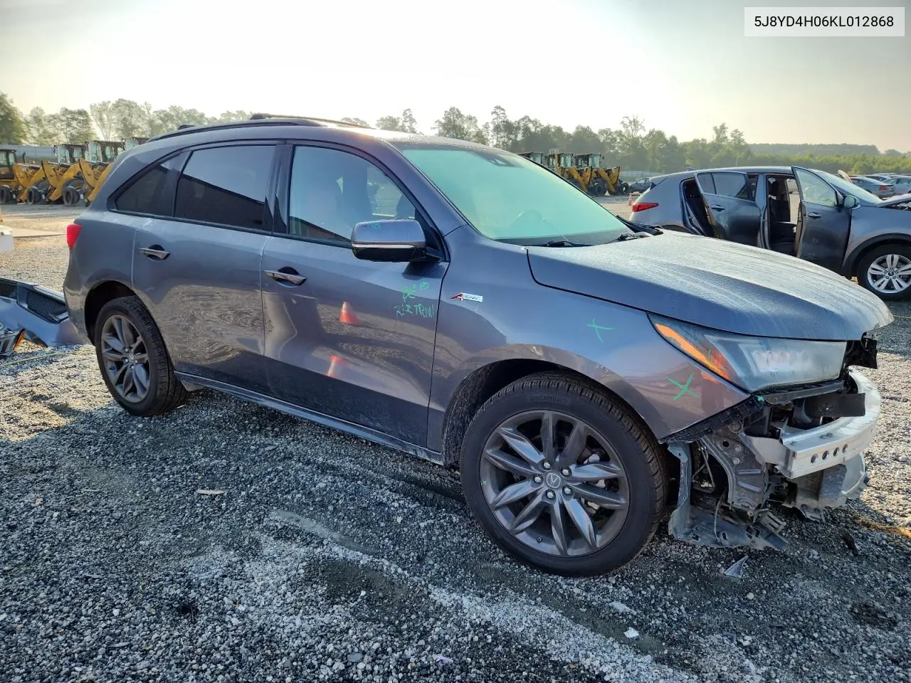 2019 Acura Mdx A-Spec VIN: 5J8YD4H06KL012868 Lot: 62993265