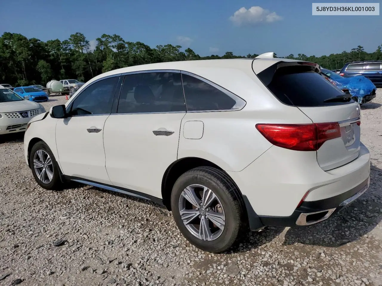 2019 Acura Mdx VIN: 5J8YD3H36KL001003 Lot: 63065215