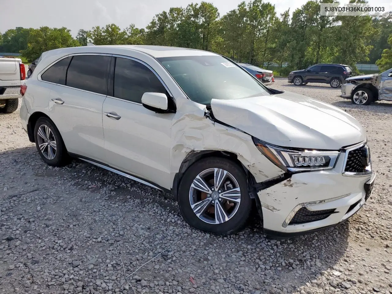 2019 Acura Mdx VIN: 5J8YD3H36KL001003 Lot: 63065215
