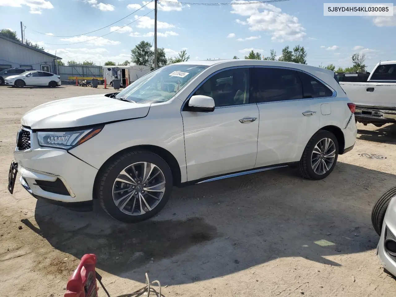 2019 Acura Mdx Technology VIN: 5J8YD4H54KL030085 Lot: 63338405