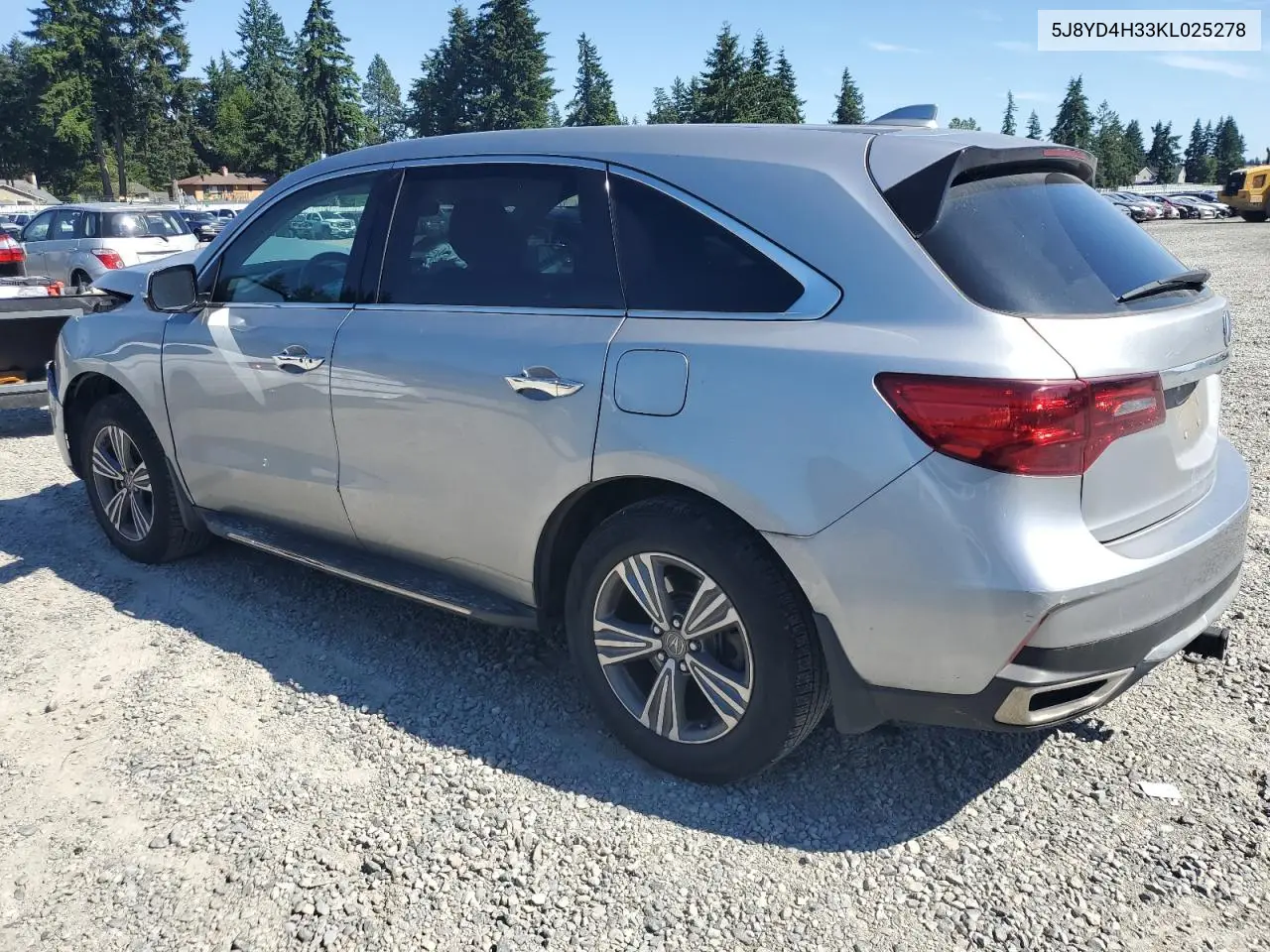 2019 Acura Mdx VIN: 5J8YD4H33KL025278 Lot: 63342955
