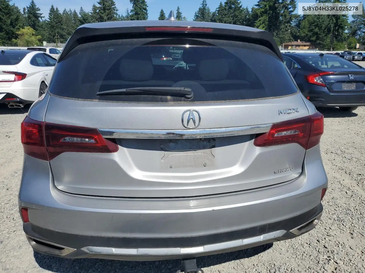 2019 Acura Mdx VIN: 5J8YD4H33KL025278 Lot: 63342955