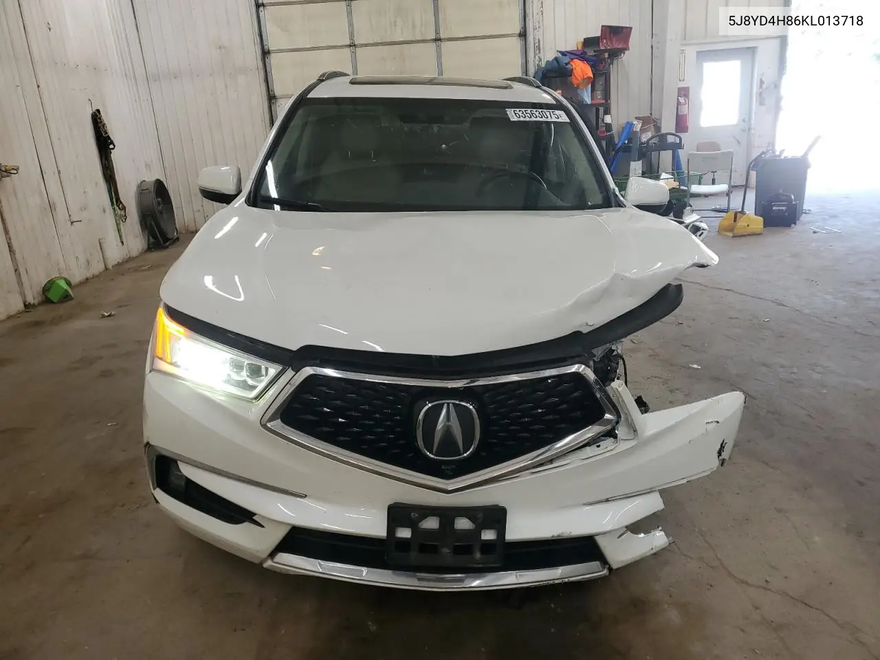 2019 Acura Mdx Advance VIN: 5J8YD4H86KL013718 Lot: 63563075