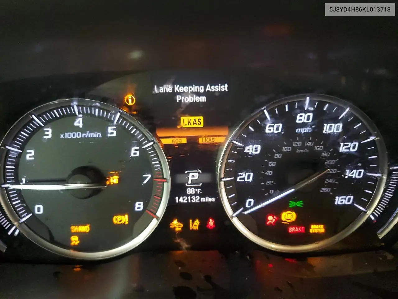 2019 Acura Mdx Advance VIN: 5J8YD4H86KL013718 Lot: 63563075
