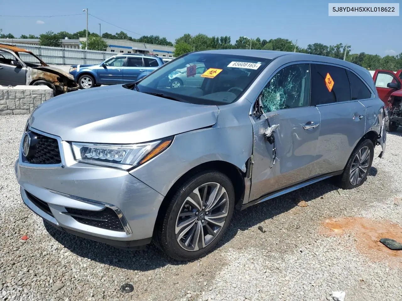2019 Acura Mdx Technology VIN: 5J8YD4H5XKL018622 Lot: 65608165