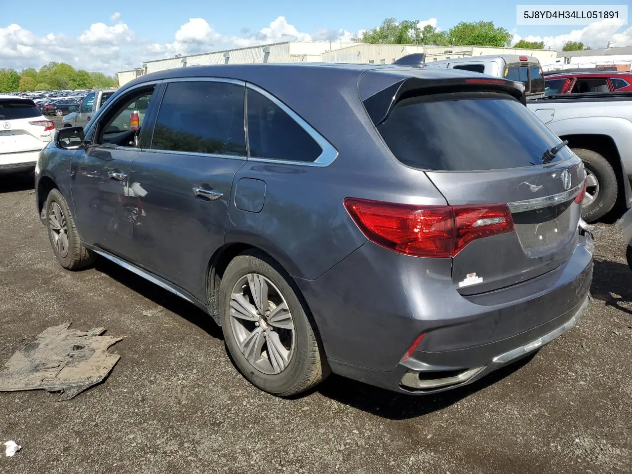 2020 Acura Mdx VIN: 5J8YD4H34LL051891 Lot: 54780545