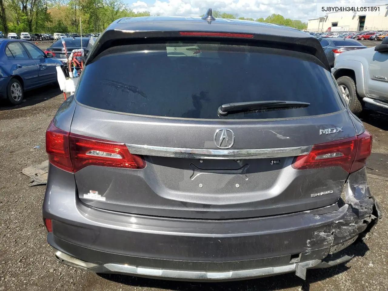 2020 Acura Mdx VIN: 5J8YD4H34LL051891 Lot: 54780545