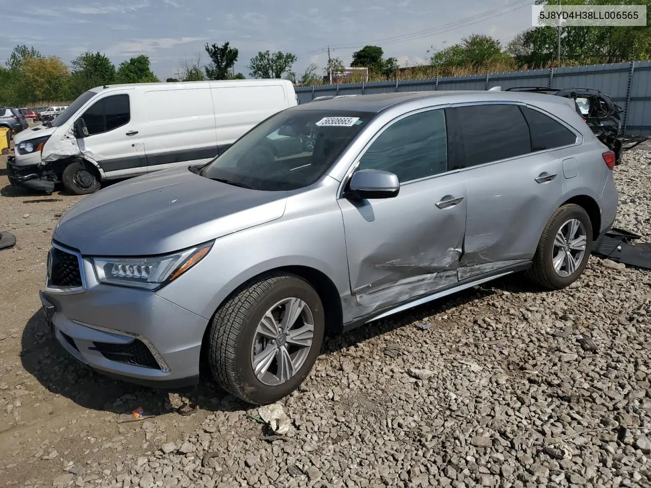 2020 Acura Mdx VIN: 5J8YD4H38LL006565 Lot: 56508665