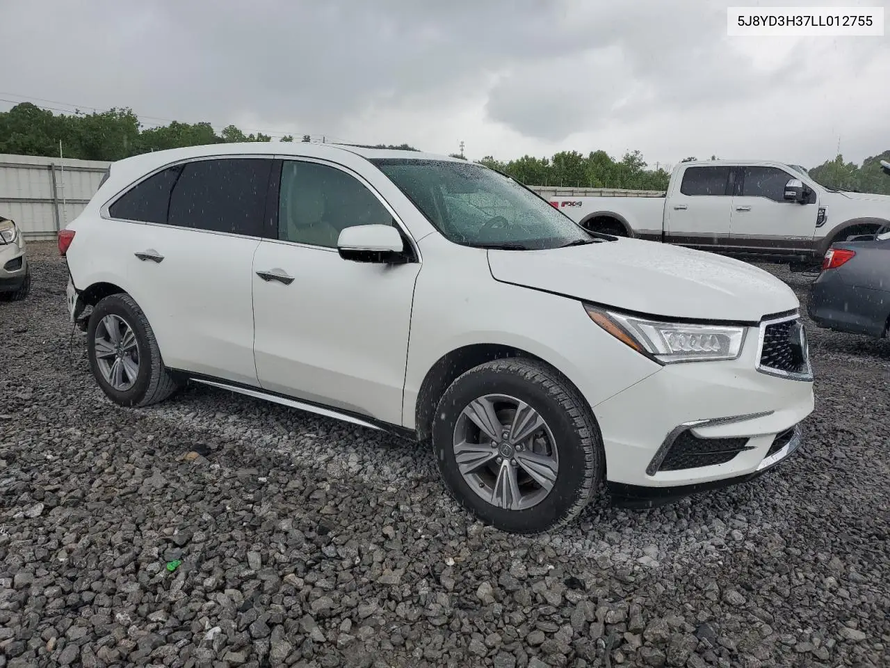 2020 Acura Mdx VIN: 5J8YD3H37LL012755 Lot: 56827235