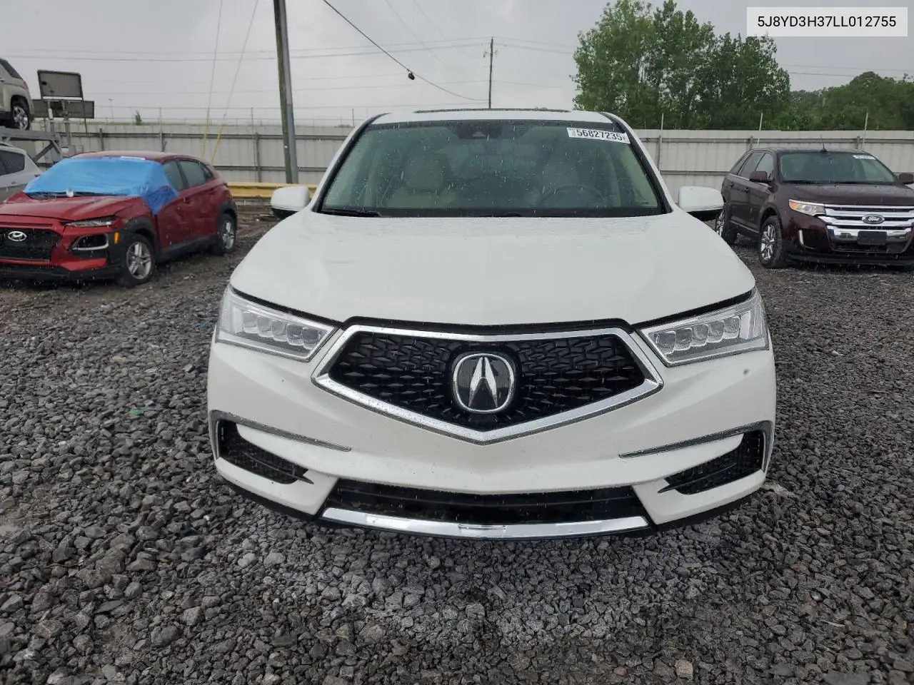 2020 Acura Mdx VIN: 5J8YD3H37LL012755 Lot: 56827235