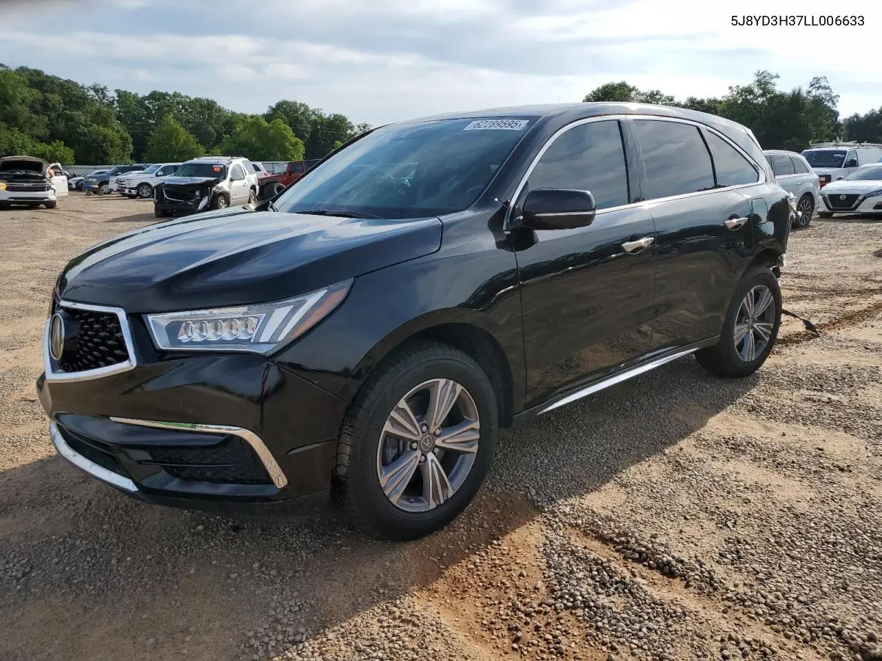 2020 Acura Mdx VIN: 5J8YD3H37LL006633 Lot: 62289595
