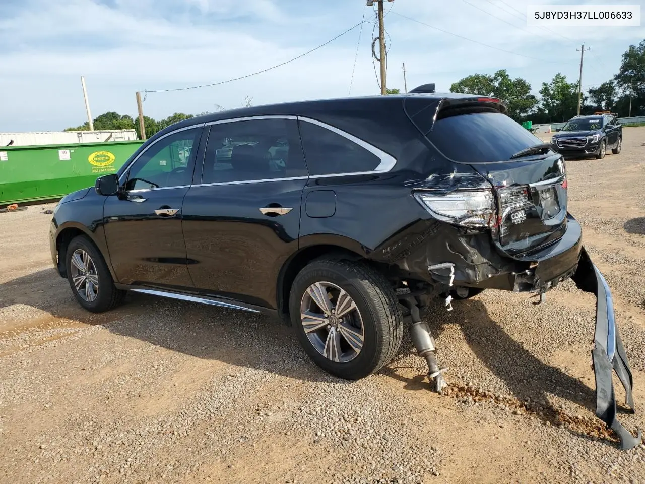 2020 Acura Mdx VIN: 5J8YD3H37LL006633 Lot: 62289595