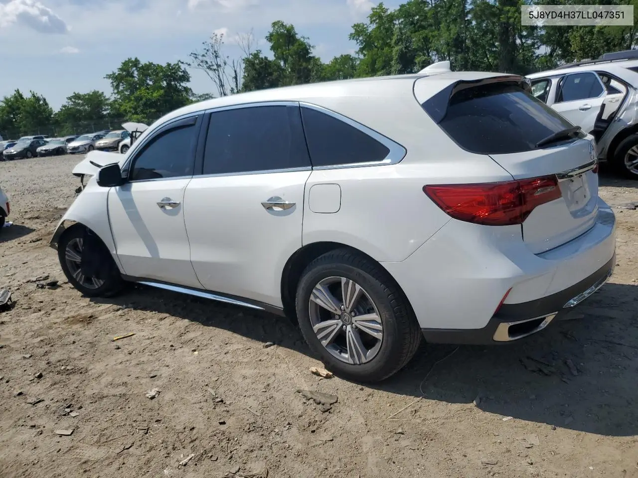 2020 Acura Mdx VIN: 5J8YD4H37LL047351 Lot: 62741165