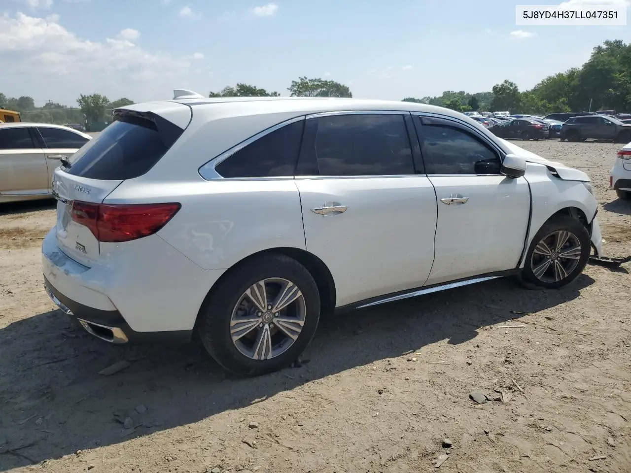 2020 Acura Mdx VIN: 5J8YD4H37LL047351 Lot: 62741165