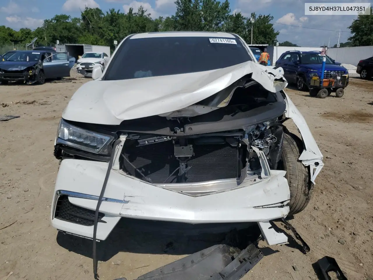 2020 Acura Mdx VIN: 5J8YD4H37LL047351 Lot: 62741165