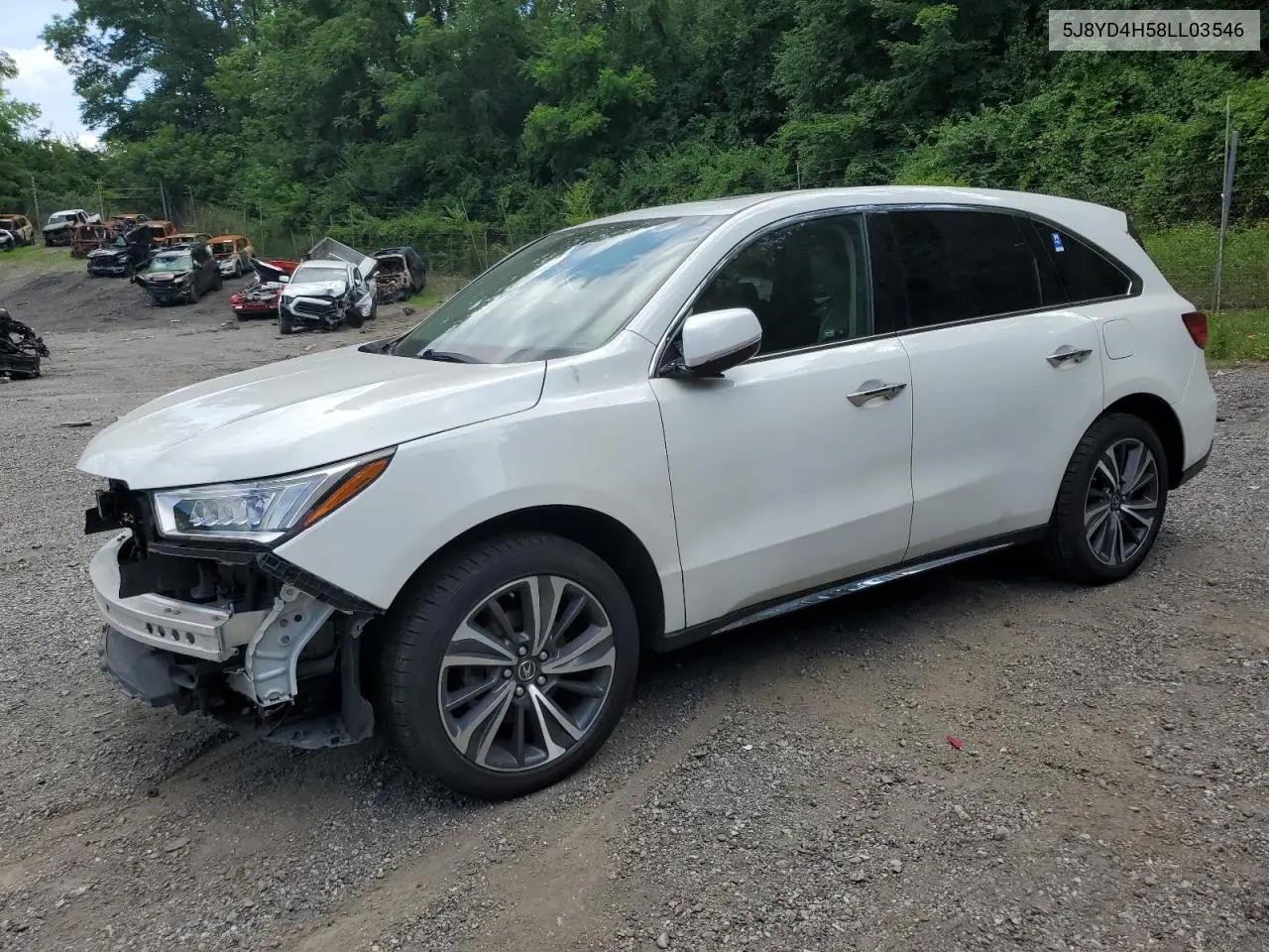 2020 Acura Mdx Technology VIN: 5J8YD4H58LL03546 Lot: 62825925