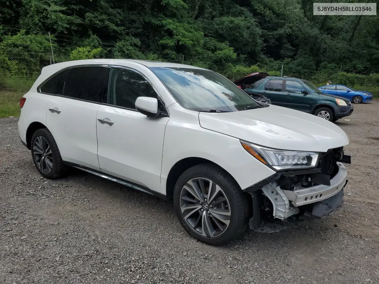2020 Acura Mdx Technology VIN: 5J8YD4H58LL03546 Lot: 62825925