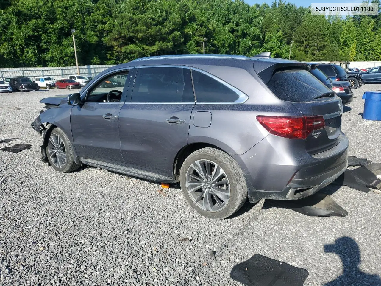 2020 Acura Mdx Technology VIN: 5J8YD3H53LL011183 Lot: 63247655