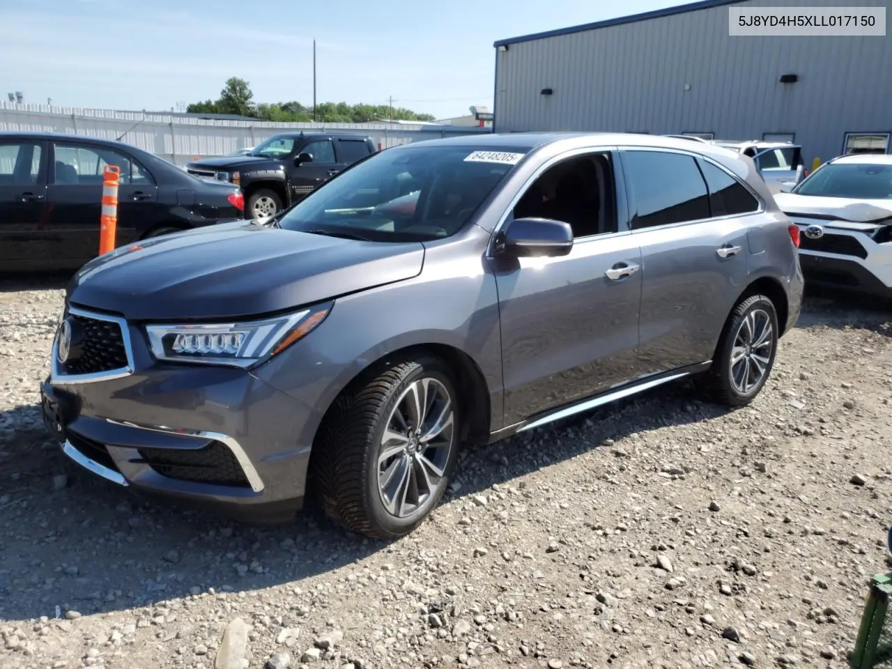 2020 Acura Mdx Technology VIN: 5J8YD4H5XLL017150 Lot: 64248205