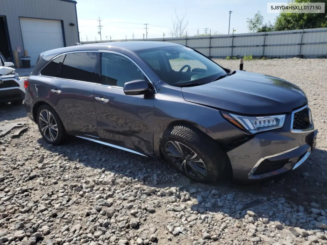 2020 Acura Mdx Technology VIN: 5J8YD4H5XLL017150 Lot: 64248205