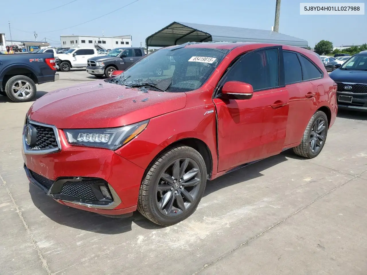 2020 Acura Mdx A-Spec VIN: 5J8YD4H01LL027988 Lot: 65419815