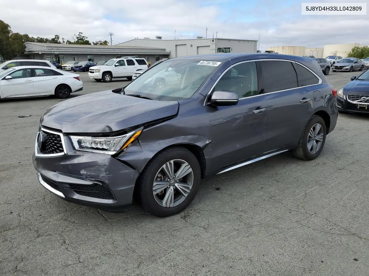 2020 Acura Mdx VIN: 5J8YD4H33LL042809 Lot: 65736795