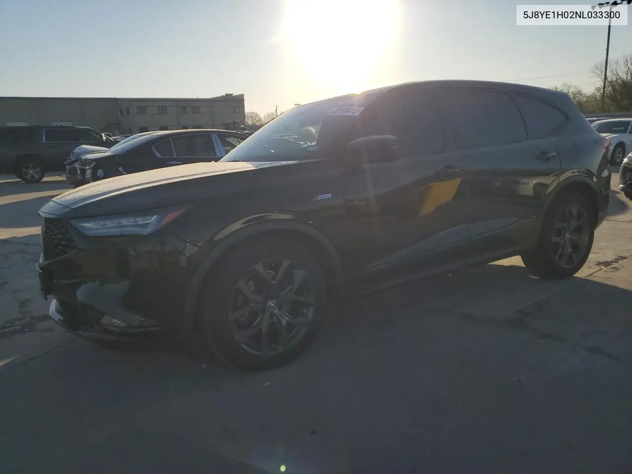 2022 Acura Mdx A-Spec VIN: 5J8YE1H02NL033300 Lot: 49188415