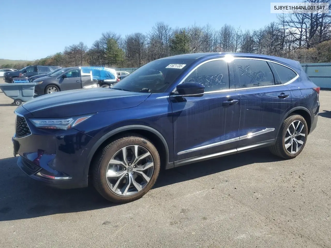 2022 Acura Mdx Technology VIN: 5J8YE1H44NL001547 Lot: 51621735