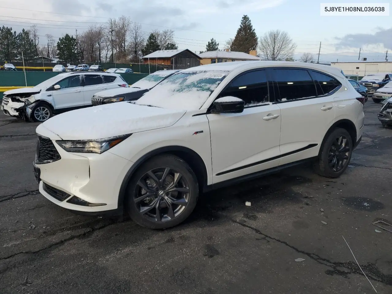 2022 Acura Mdx A-Spec VIN: 5J8YE1H08NL036038 Lot: 51639095