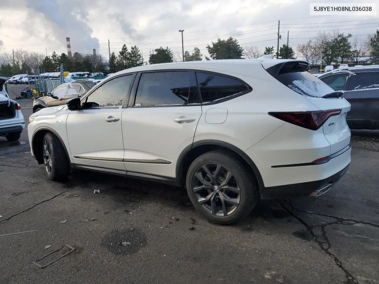 2022 Acura Mdx A-Spec VIN: 5J8YE1H08NL036038 Lot: 51639095