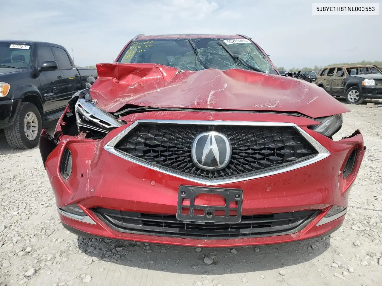2022 Acura Mdx Advance VIN: 5J8YE1H81NL000553 Lot: 53269365