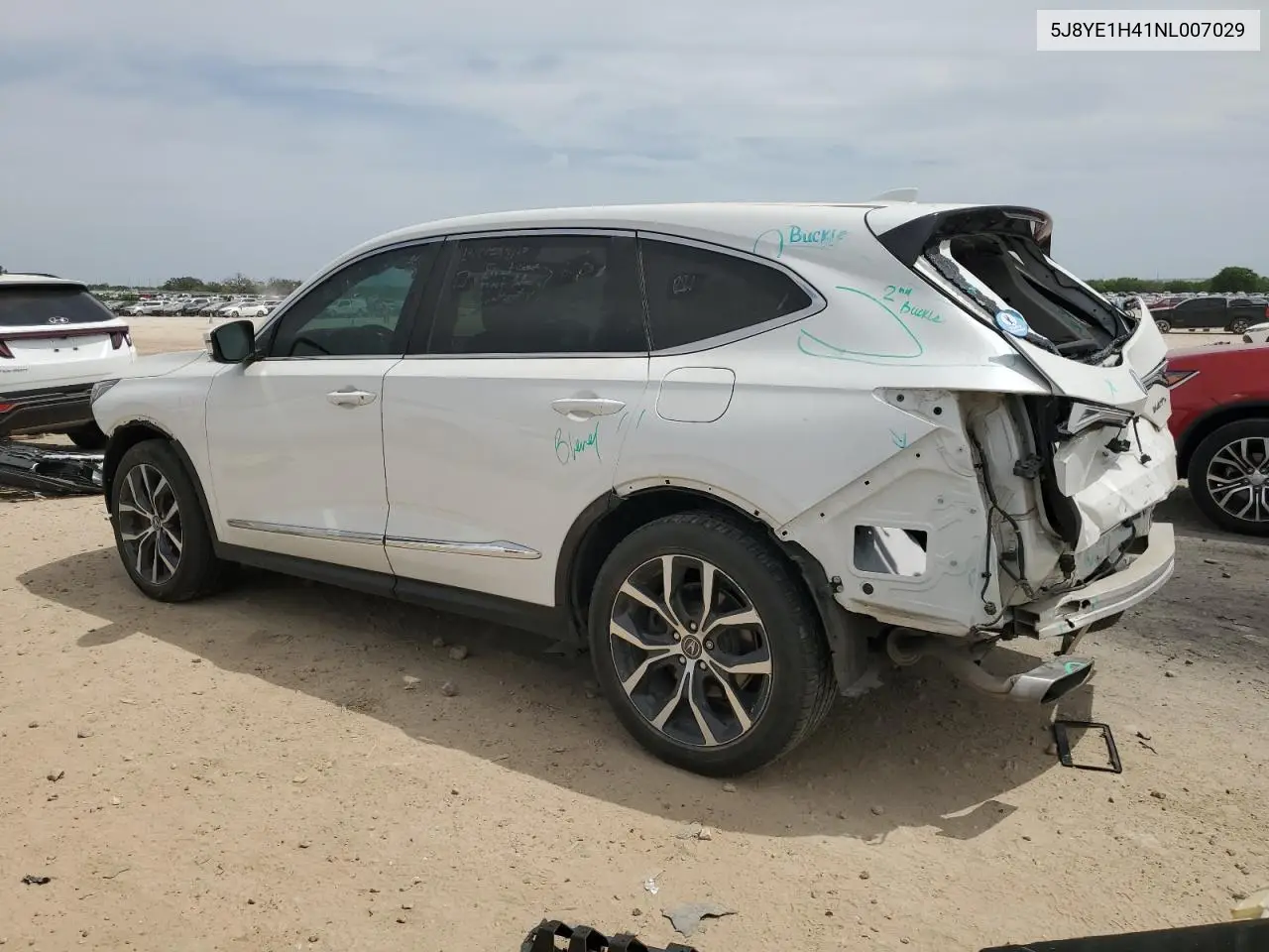 2022 Acura Mdx Technology VIN: 5J8YE1H41NL007029 Lot: 53662015