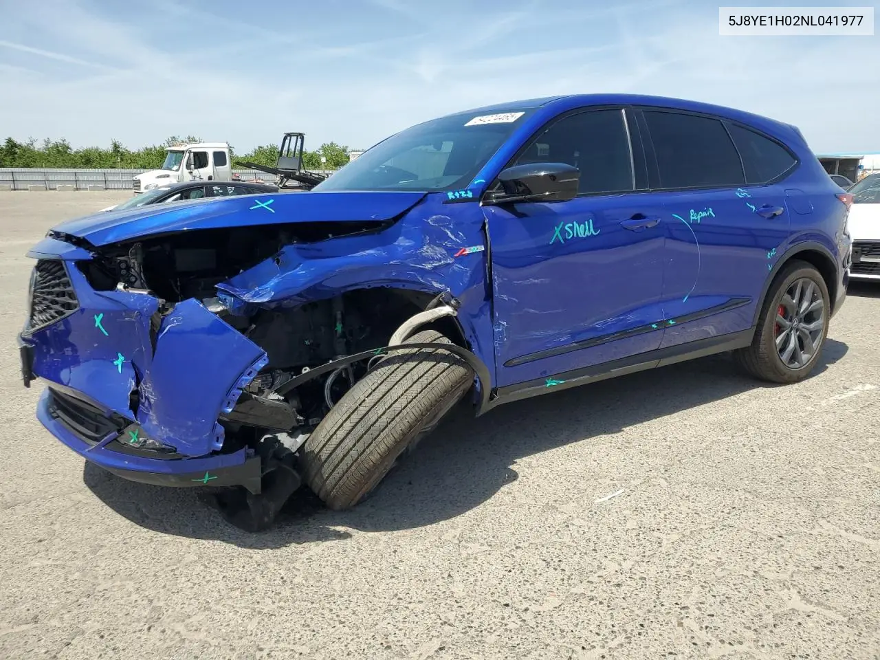 2022 Acura Mdx A-Spec VIN: 5J8YE1H02NL041977 Lot: 54224465