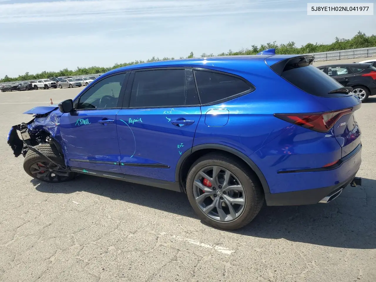 2022 Acura Mdx A-Spec VIN: 5J8YE1H02NL041977 Lot: 54224465