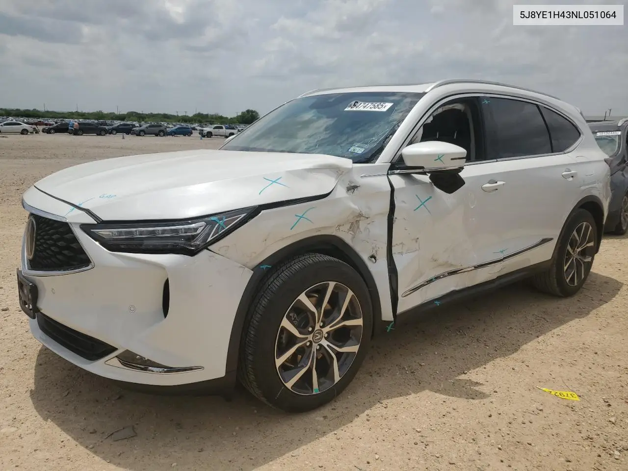 2022 Acura Mdx Technology VIN: 5J8YE1H43NL051064 Lot: 54747585