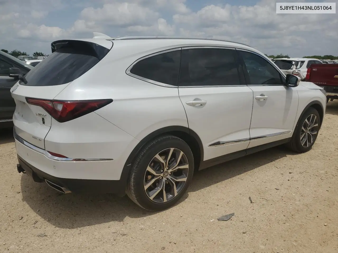2022 Acura Mdx Technology VIN: 5J8YE1H43NL051064 Lot: 54747585