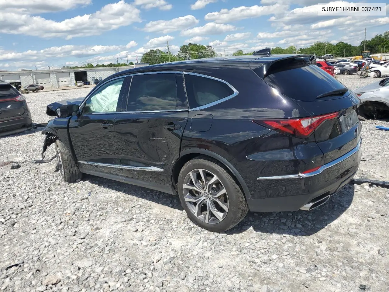 2022 Acura Mdx Technology VIN: 5J8YE1H48NL037421 Lot: 54993655