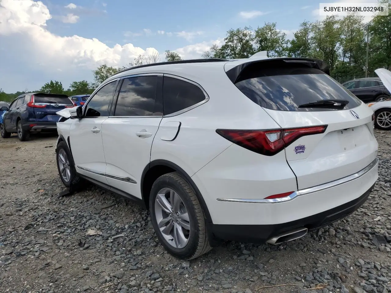 2022 Acura Mdx VIN: 5J8YE1H32NL032948 Lot: 55597065