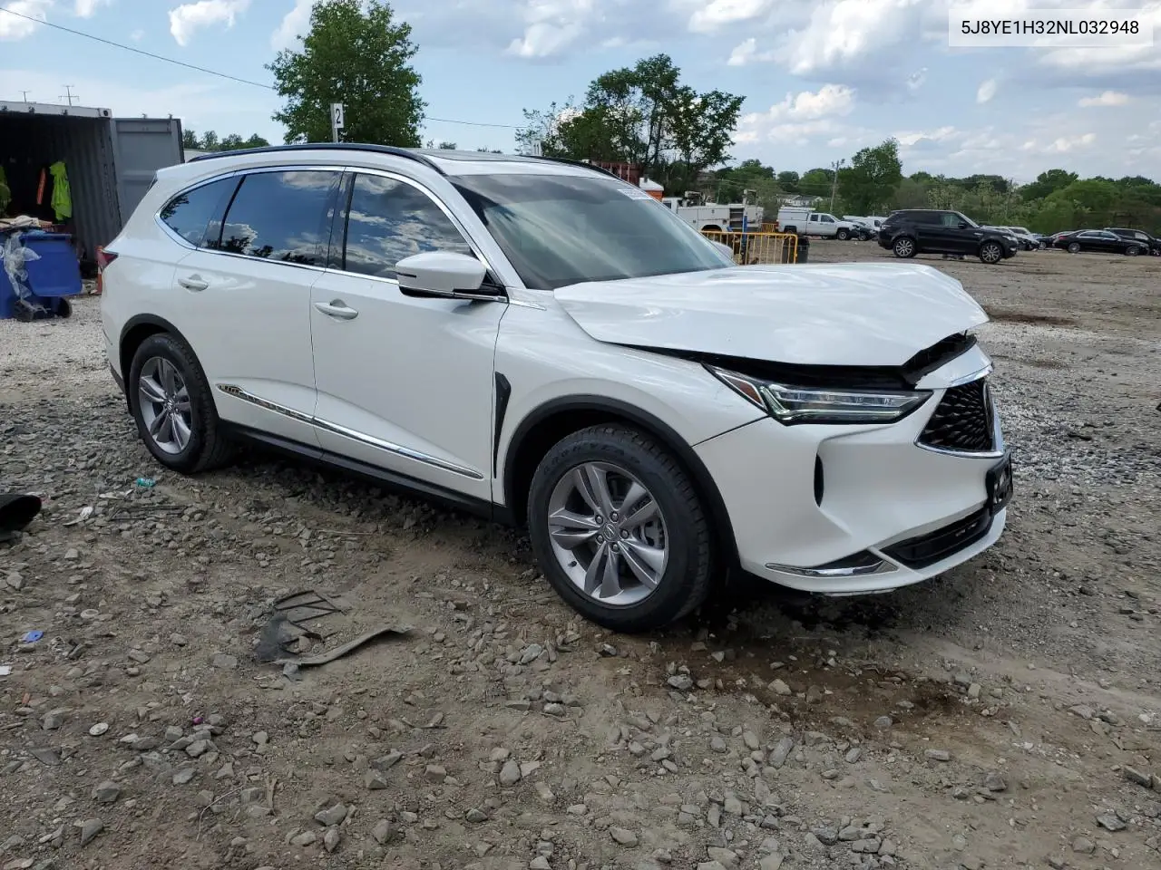 2022 Acura Mdx VIN: 5J8YE1H32NL032948 Lot: 55597065