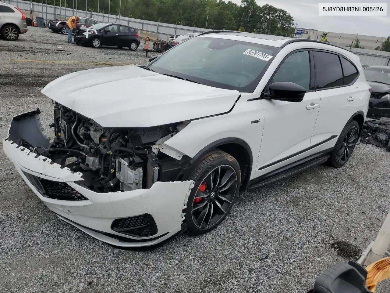 2022 Acura Mdx Type S Advance VIN: 5J8YD8H83NL005426 Lot: 55961795