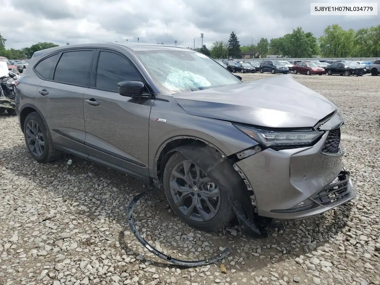 2022 Acura Mdx A-Spec VIN: 5J8YE1H07NL034779 Lot: 56325135