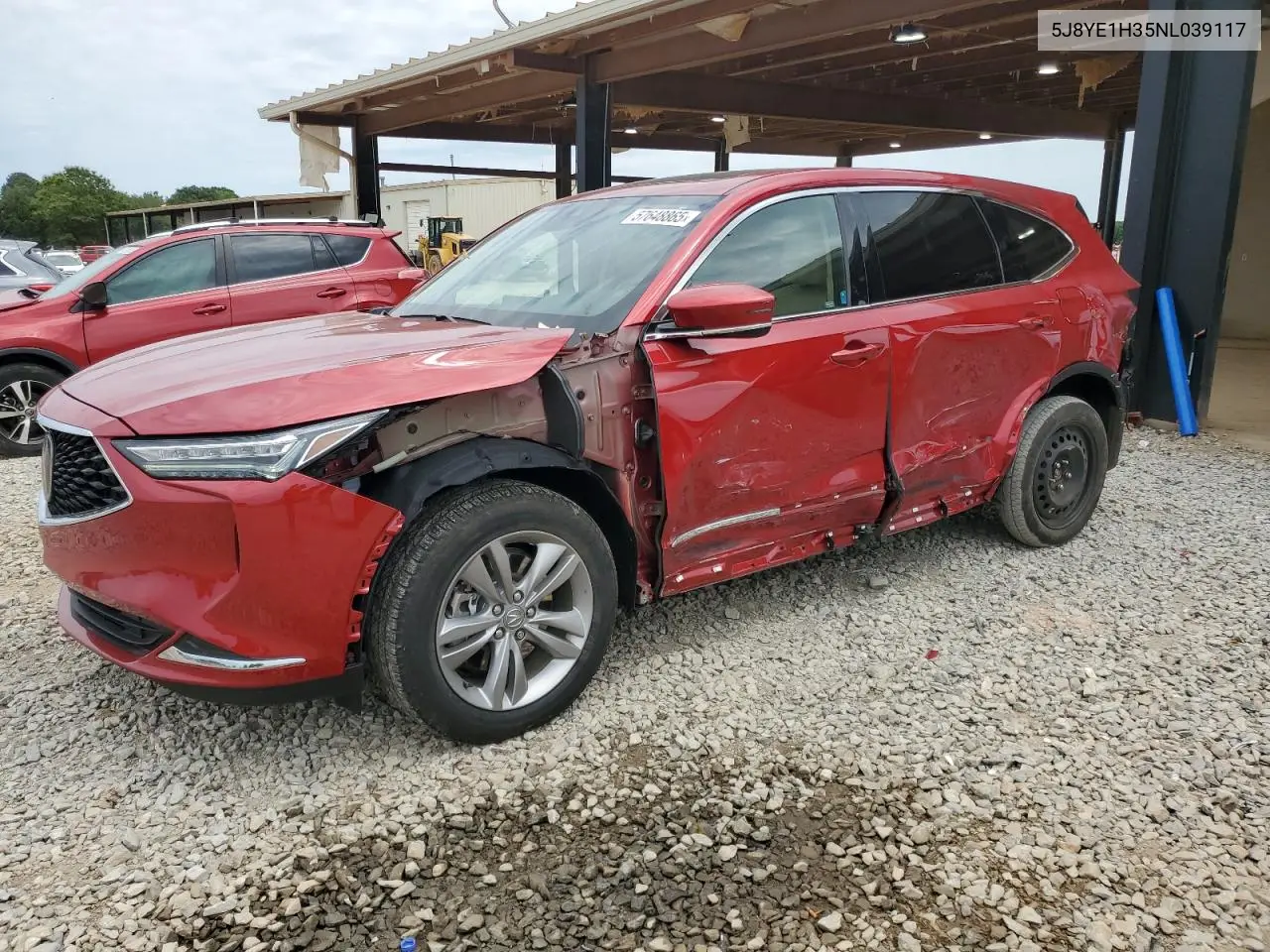 2022 Acura Mdx VIN: 5J8YE1H35NL039117 Lot: 57648865
