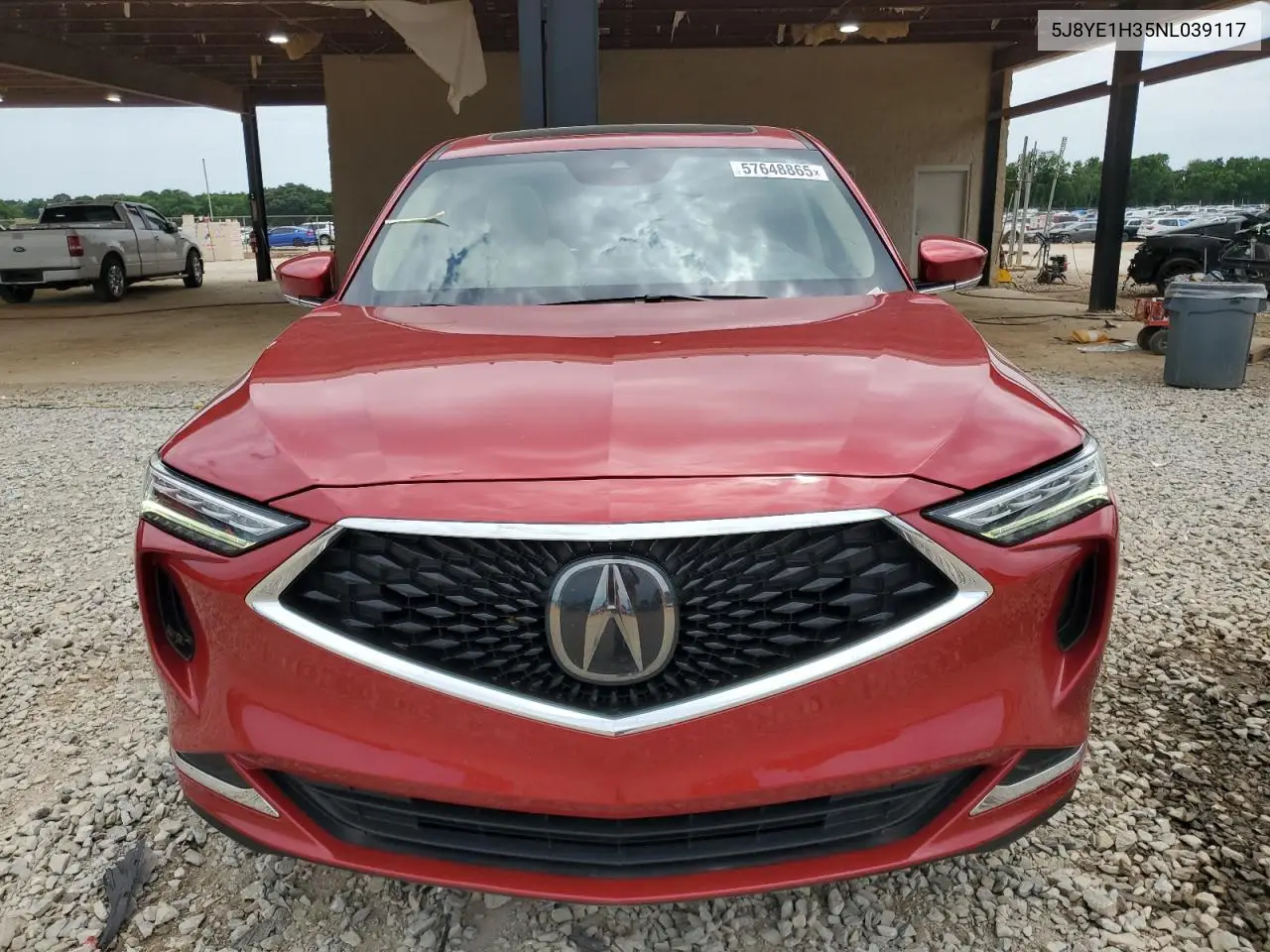 2022 Acura Mdx VIN: 5J8YE1H35NL039117 Lot: 57648865