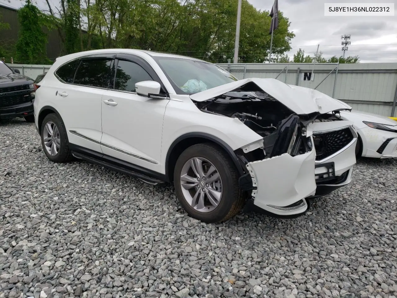 2022 Acura Mdx VIN: 5J8YE1H36NL022312 Lot: 57847005