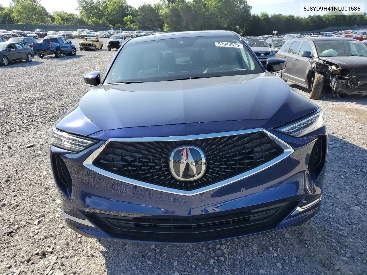 2022 Acura Mdx Technology VIN: 5J8YD9H41NL001586 Lot: 57946575