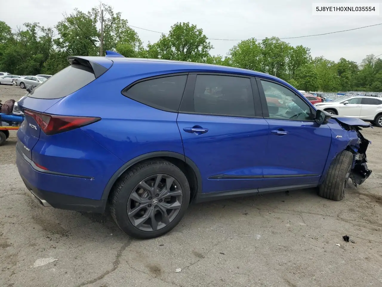 2022 Acura Mdx A-Spec VIN: 5J8YE1H0XNL035554 Lot: 58656245