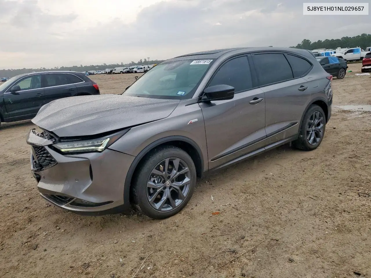 2022 Acura Mdx A-Spec VIN: 5J8YE1H01NL029657 Lot: 58671615