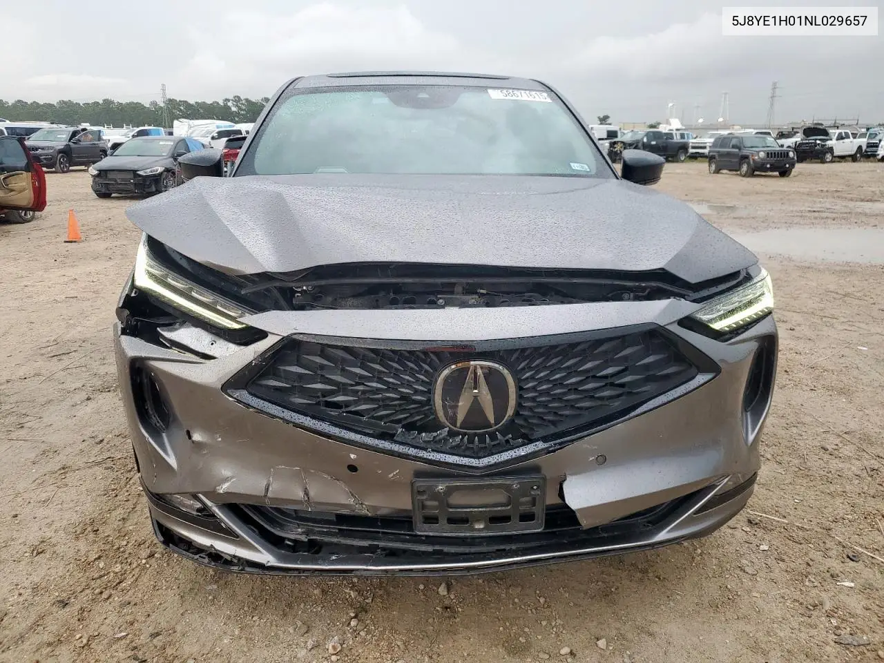 2022 Acura Mdx A-Spec VIN: 5J8YE1H01NL029657 Lot: 58671615
