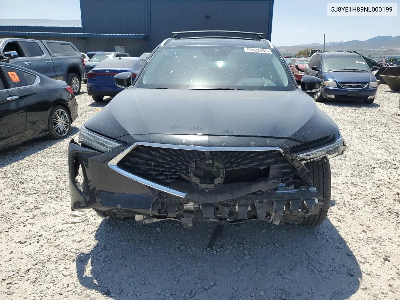2022 Acura Mdx Advance VIN: 5J8YE1H89NL000199 Lot: 59422055