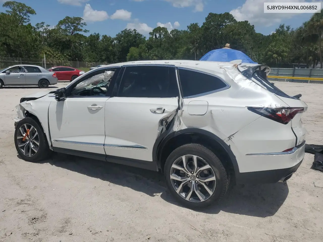 2022 Acura Mdx Technology VIN: 5J8YD9H4XNL006852 Lot: 59800755